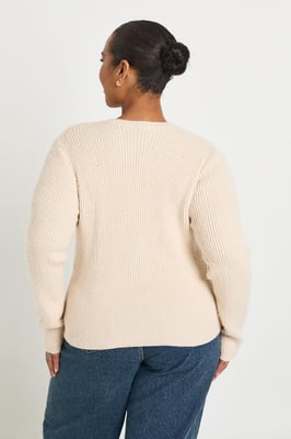 Plus Cinched Button Down Soft Cardigan