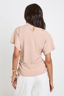Tall Loose Ruched Side Body Top