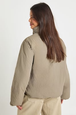 Tie Detail Puffer Jacket