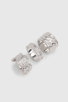 Hammered Chunky Rings 3 Pack