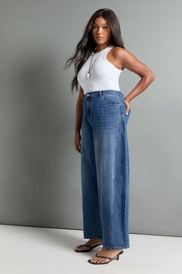 The Plus High Waist Barrel Jean