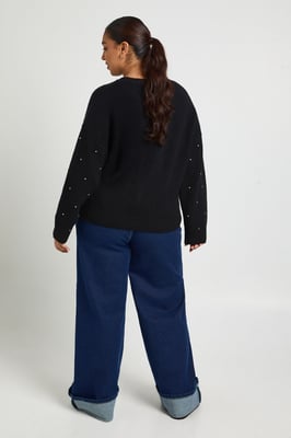 Plus Diamante Crew Neck Jumper