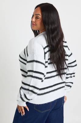 Plus Stripe Knit Jumper