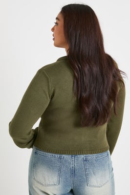 Plus Collared Button Down Top