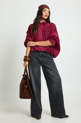 Faux Suede Bomber Jacket