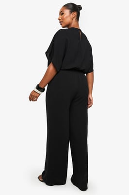 Plus Blouson Sleeve Wide Leg Jumpsuit