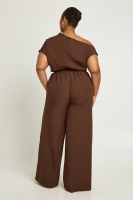Plus Asymmetric Belted Jumpsuit