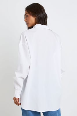 Tall Oversized Cotton Poplin Shirt