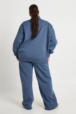 Plus Double Ended Zip Funnel Neck Sweatshirt Tracksuit