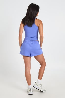 Petite Racer Top And Sweat Short Set