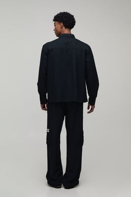 Linen Regular Cargo Shirt & Relaxed Trouser Set