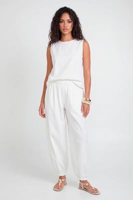 Linen Look Boxy Top & Balloon Leg Trouser Co-ord