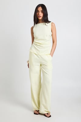Peached Ruched Sleeveless Trouser Co-Ord