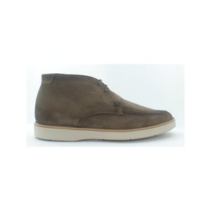 Giorgio 56414 taupe kleurige suède veterschoen met lichte rubber zool