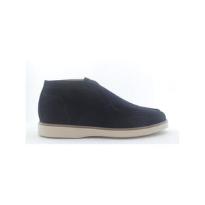 Giorgio 56415 donkerblauwe suède veterschoenen met lichte rubber zool