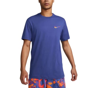NIKE Mens T Shirts Club Swoosh HDY Print Short Sleeve Summer White Sportswear