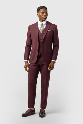 Single Breasted Two Button Slim Fit Suit Jacket