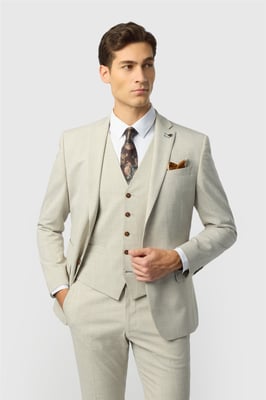 Single Breasted Two Button Slim Fit Suit Jacket