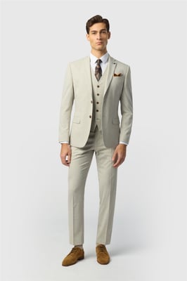Single Breasted Two Button Slim Fit Suit Jacket