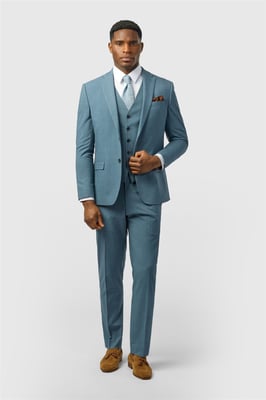 Single Breasted Two Button Slim Fit Suit Jacket