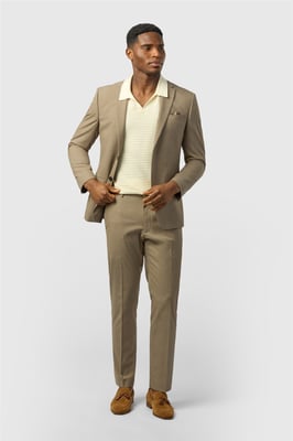 Single Breasted Two Button Slim Fit Suit Jacket