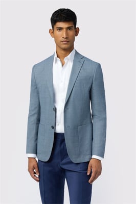 Single Breasted Two Button Slim Fit Suit Jacket