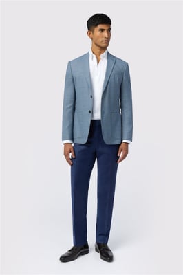Single Breasted Two Button Slim Fit Suit Jacket