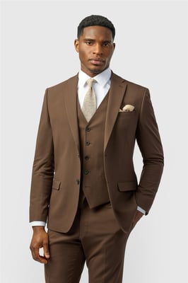 Single Breasted Two Button Slim Fit Suit Jacket