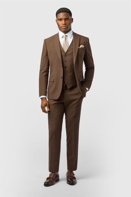 Single Breasted Two Button Slim Fit Suit Jacket