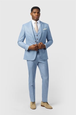 Single Breasted Two Button Slim Fit Suit Jacket