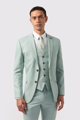 Single Breasted Two Button Slim Fit Suit Jacket
