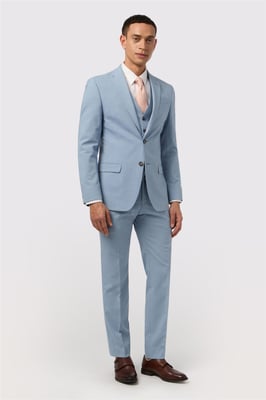 Single Breasted One Button Slim Fit Suit Jacket