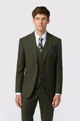 Single Breasted Two Button Slim Fit Suit Jacket