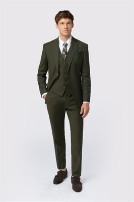 Single Breasted Two Button Slim Fit Suit Jacket