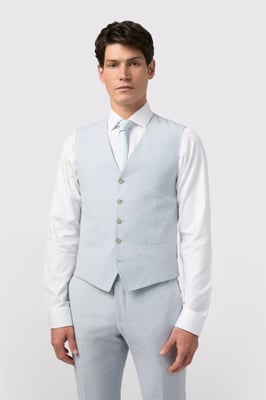 Single Breasted Five Button V-neck Tailored Suit Waistcoat
