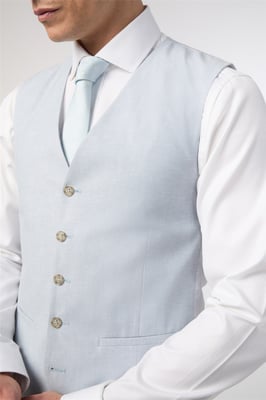 Single Breasted Five Button V-neck Tailored Suit Waistcoat
