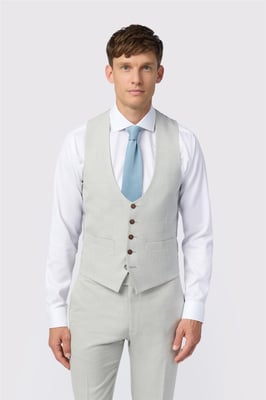 Single Breasted Five Button V-neck Slim Fit Suit Waistcoat