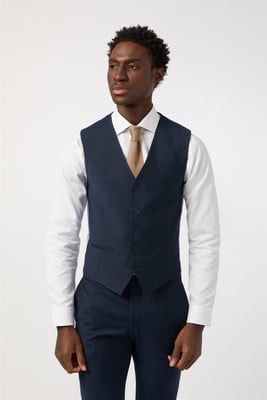 Single Breasted Five Button V-neck Tailored Suit Waistcoat