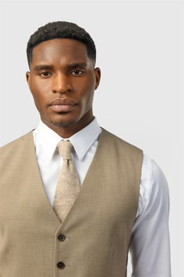 Single Breasted Five Button V-neck Slim Fit Suit Waistcoat