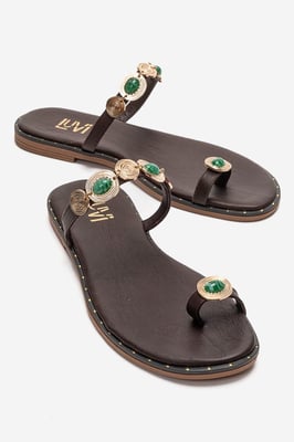 Martinez Leren Teenslippers