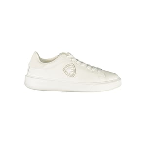 Blauer Witte Polyurethaan Heren Sneaker