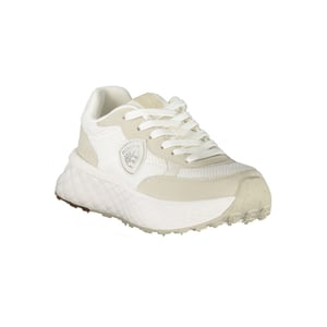 Blauer Witte Polyurethaan Dames Sneaker