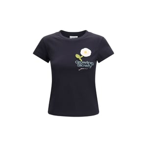 Ganni Zwarte Katoenen T-Shirt