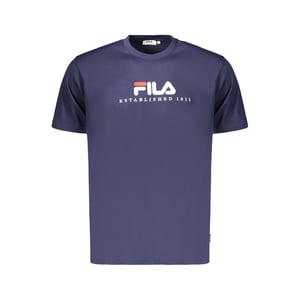 Fila Blauwe Katoenen T-Shirt voor Mannen