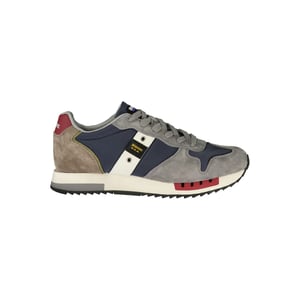 Blauer Blauw Polyurethaan Heren Sneaker