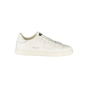 Blauer Witte Polyurethaan Heren Sneaker