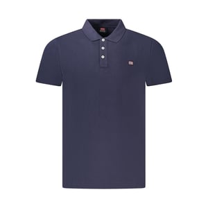 Noorwegen 1963 Blauwe Katoenen Polo voor Mannen