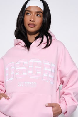 DSGN Studio Stripe Applique Oversized Hoodie