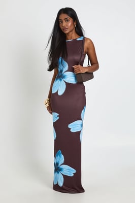 Basic Slash Neck Super Soft Maxi Dress