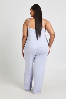 Plus Babydoll Pyjama Top And Trouser Set